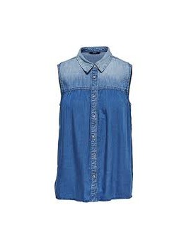 Chemise jean manche coupée